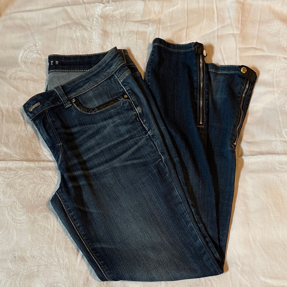White House Black Market Dark Blue Skinny Jeans
